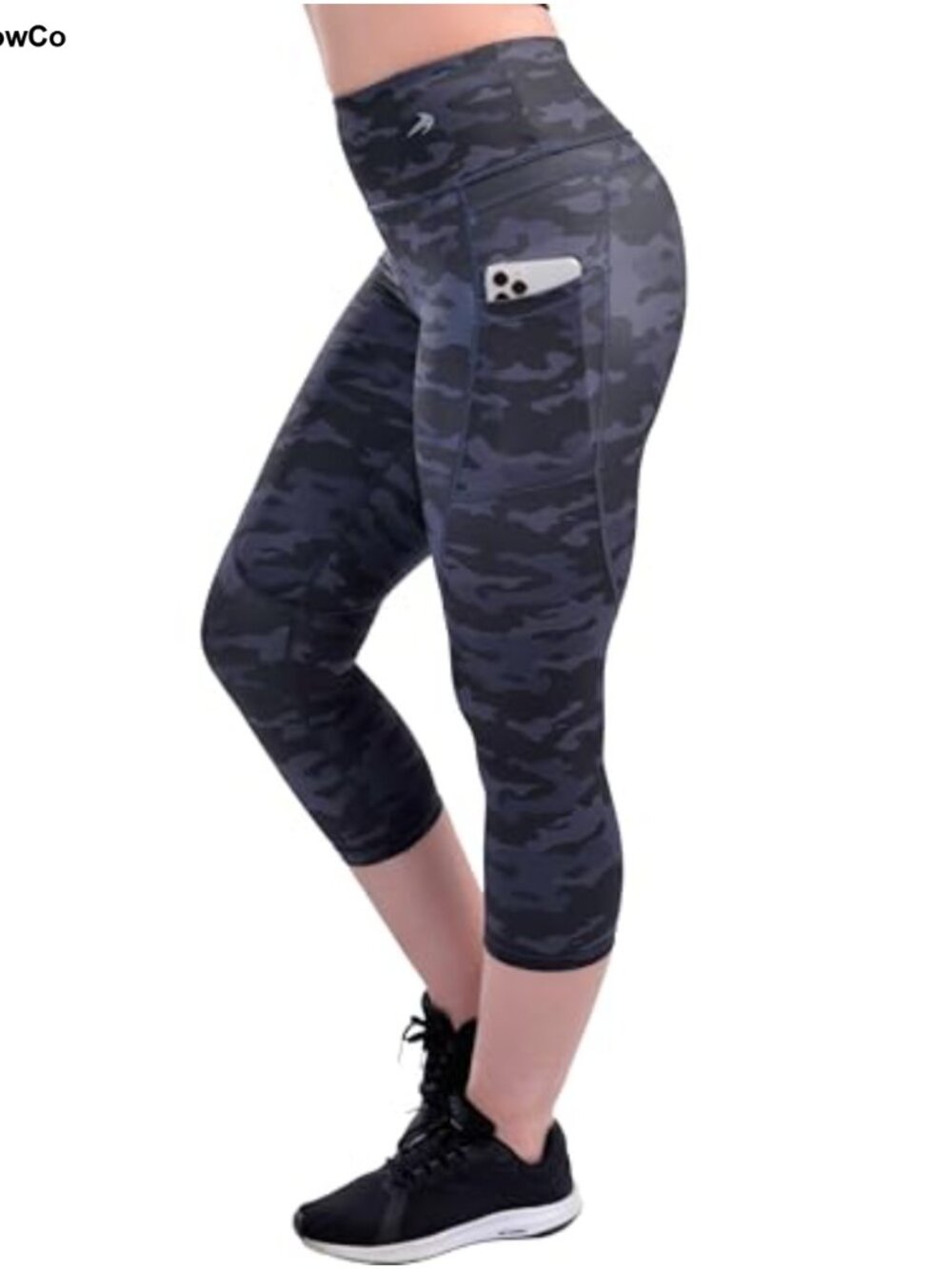 High Waisted Capri Compression Leggings Women Tummy Control Workout Yoga